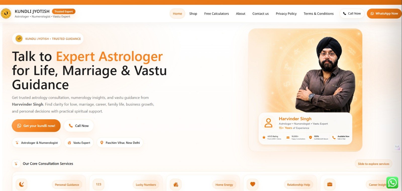 Kundli Jyotish Consultation Website