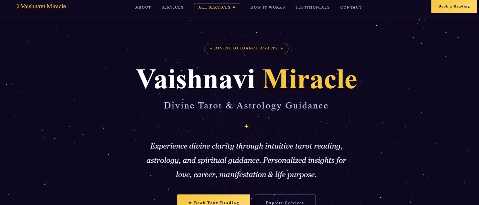 Vaishnavi Miracle Tarot Portal